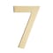 Architectural Mailboxes Brass 4 inch Floating House Number Polished Brass 7 3582PB-7 - alternate 2